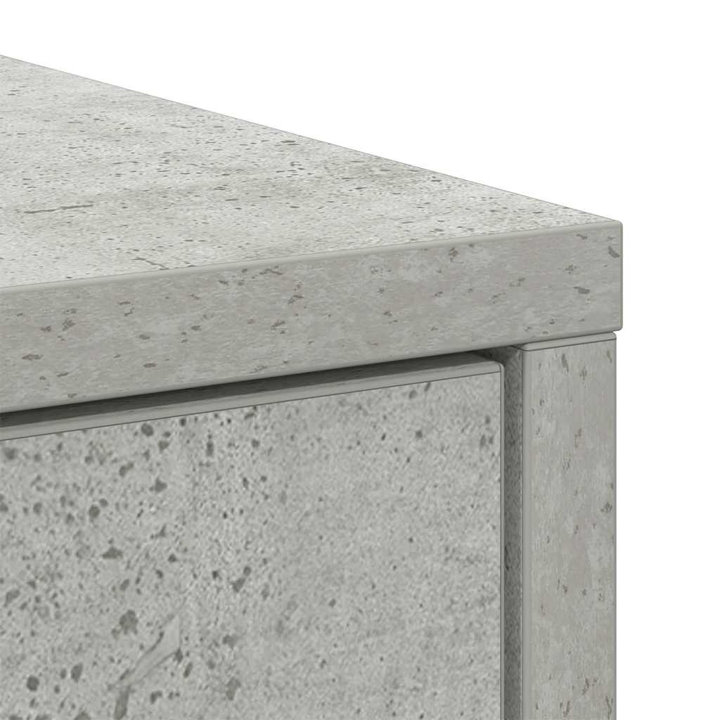 Dressoir met lades en deuren 73x31x90 cm betongrijs