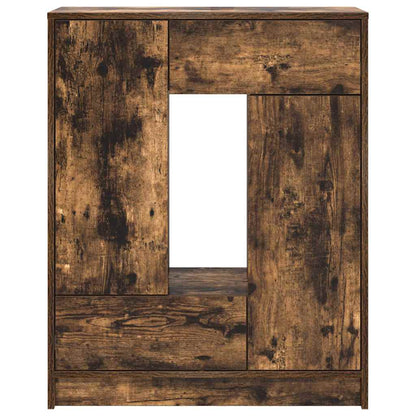 Dressoir met lades en deuren 73x31x90 cm gerookt eiken
