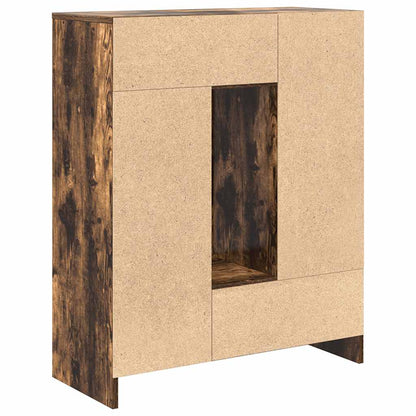Dressoir met lades en deuren 73x31x90 cm gerookt eiken