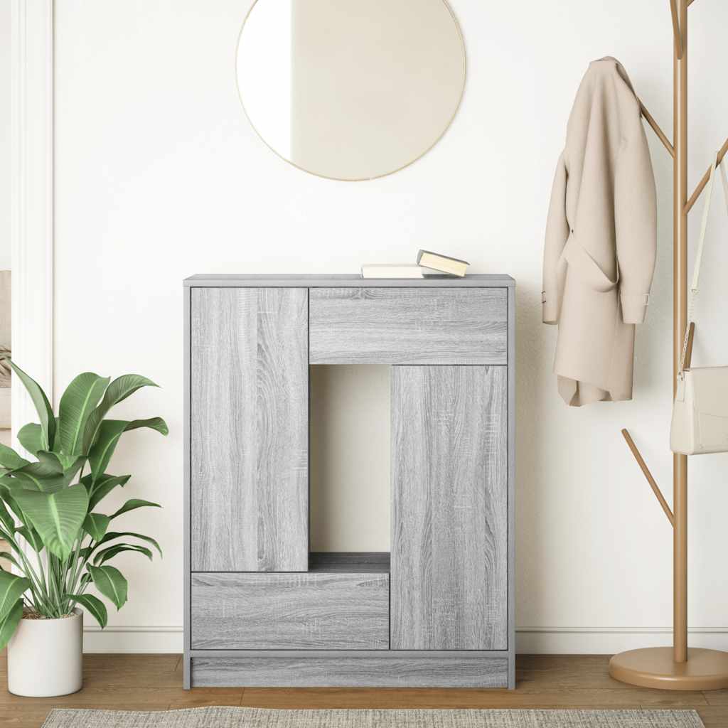Dressoir met lades en deuren 73x31x90 cm grijs Sonoma