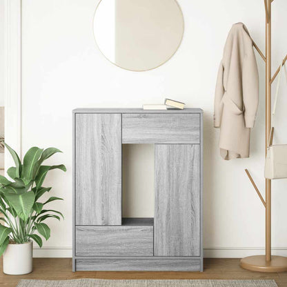 Dressoir met lades en deuren 73x31x90 cm grijs Sonoma