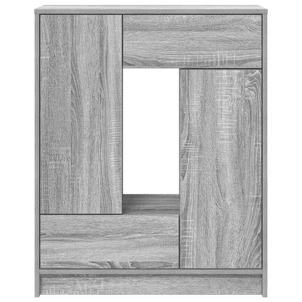 Dressoir met lades en deuren 73x31x90 cm grijs Sonoma