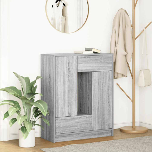 Dressoir met lades en deuren 73x31x90 cm grijs Sonoma