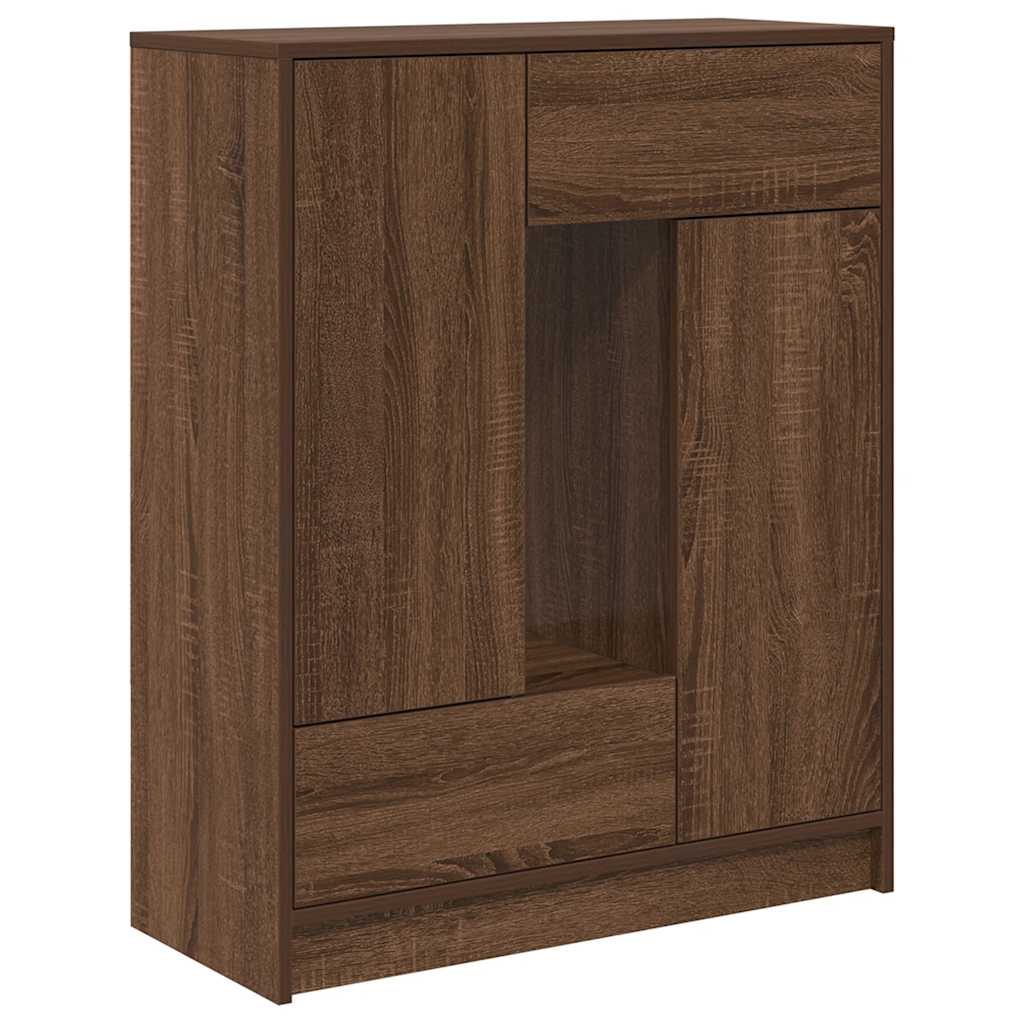 Dressoir met lades en deuren 73x31x90 cm bruin eiken