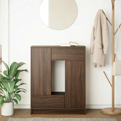 Dressoir met lades en deuren 73x31x90 cm bruin eiken