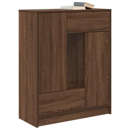 Dressoir met lades en deuren 73x31x90 cm bruin eiken