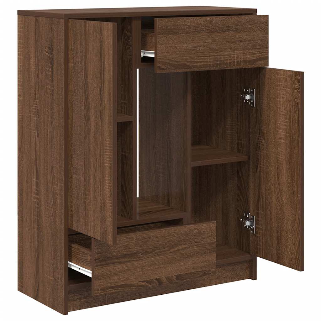 Dressoir met lades en deuren 73x31x90 cm bruin eiken