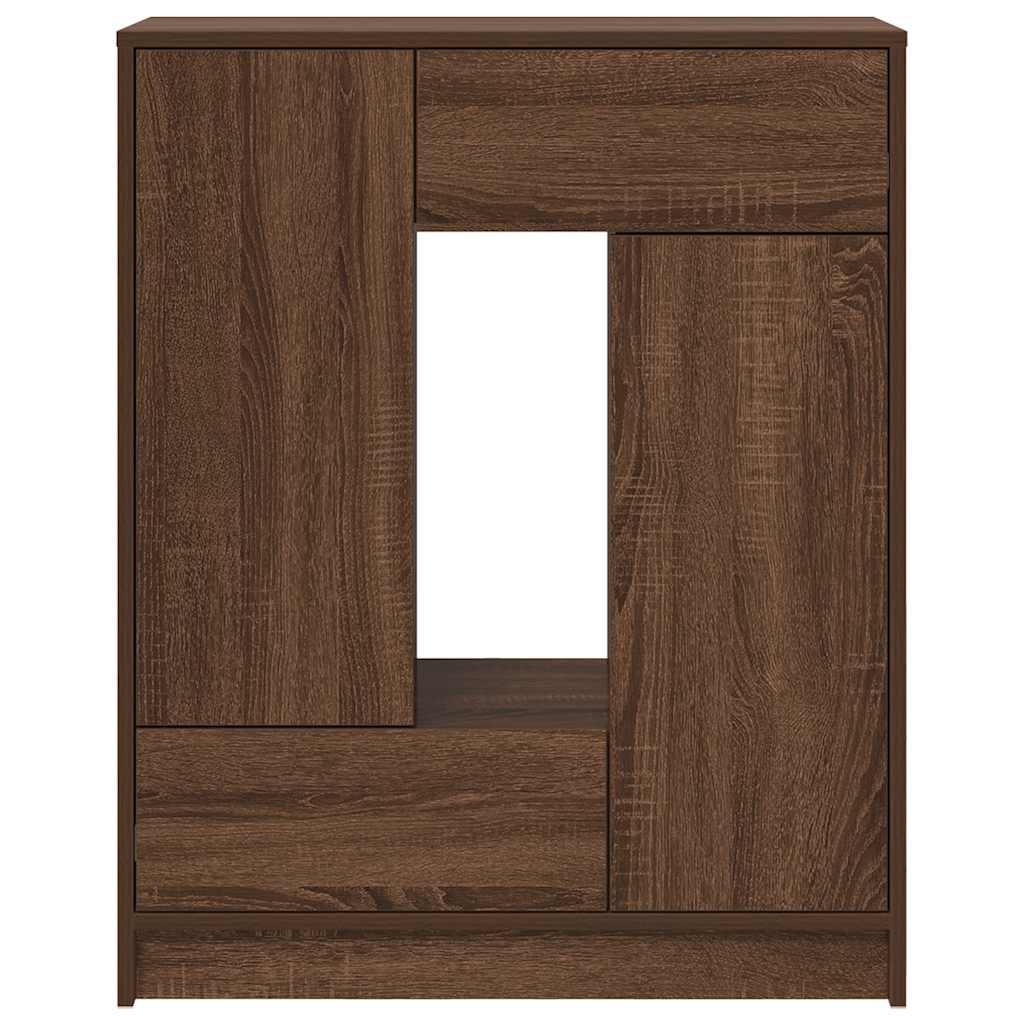 Dressoir met lades en deuren 73x31x90 cm bruin eiken