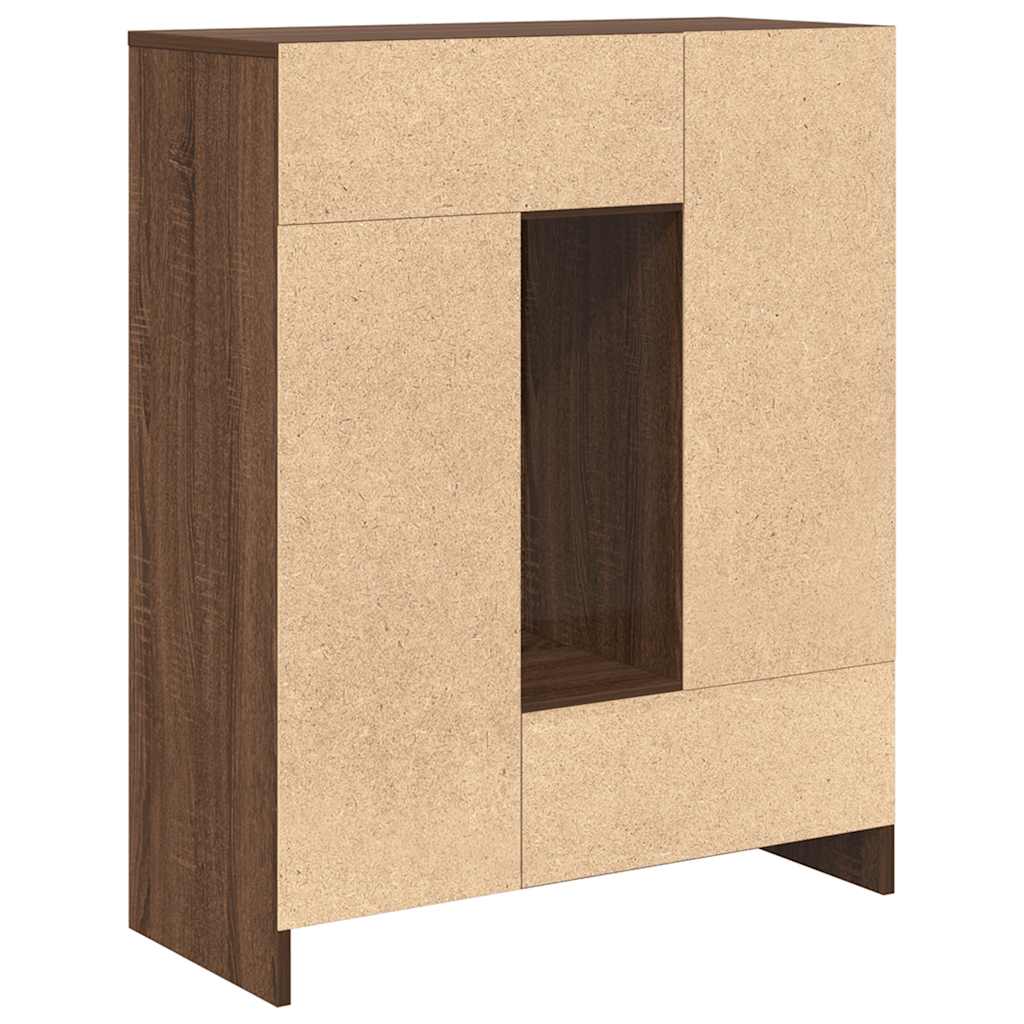 Dressoir met lades en deuren 73x31x90 cm bruin eiken