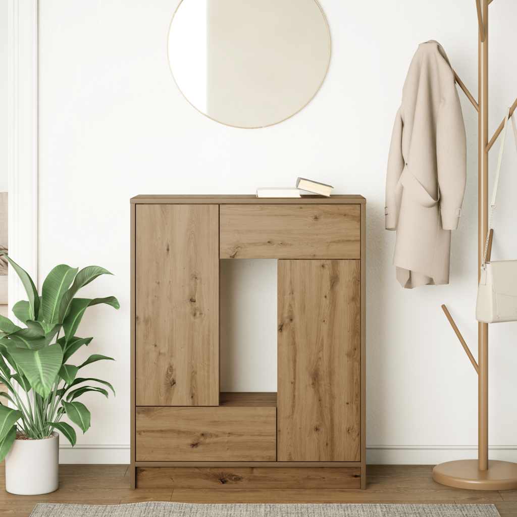 Dressoir met lades en deuren 73x31x90 cm ambachtelijk