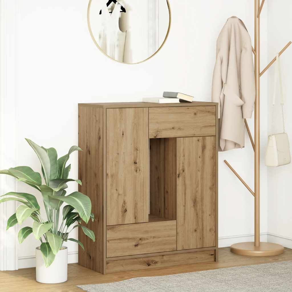 Dressoir met lades en deuren 73x31x90 cm ambachtelijk