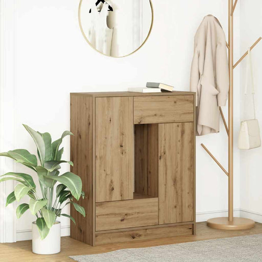 Dressoir met lades en deuren 73x31x90 cm ambachtelijk