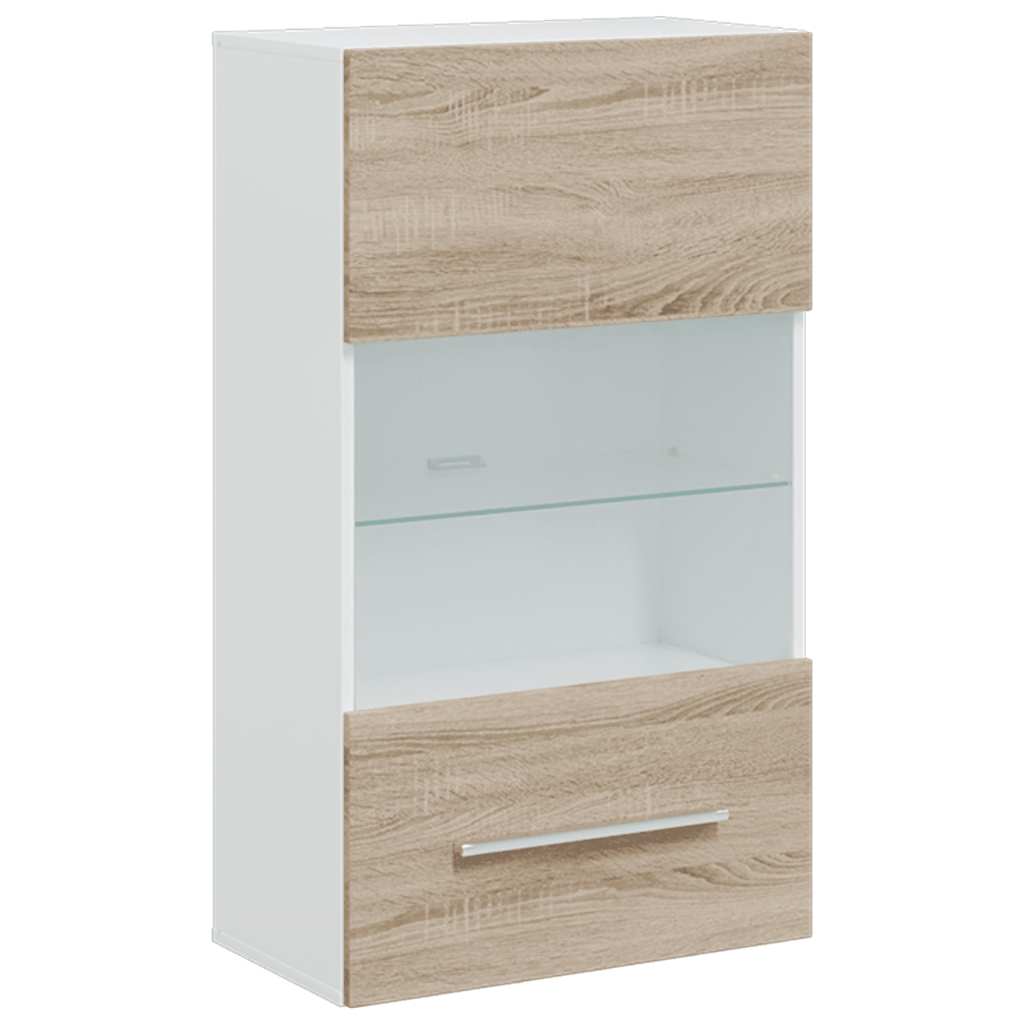 5-delige Tv-meubels met LED bewerkt hout sonoma eiken