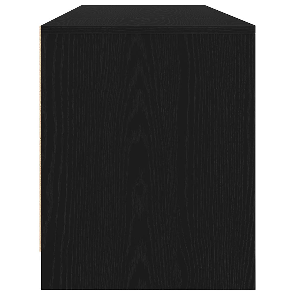 Tv-meubel 188,5x41x50 cm spaanplaat zwart eikenkleurig
