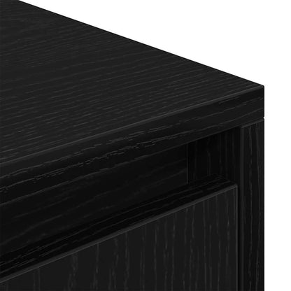 Tv-meubel 188,5x41x50 cm spaanplaat zwart eikenkleurig