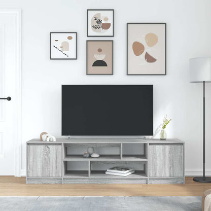 Tv-meubel 188,5x41x50 cm spaanplaat grijs sonoma
