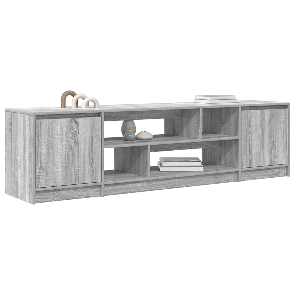 Tv-meubel 188,5x41x50 cm spaanplaat grijs sonoma