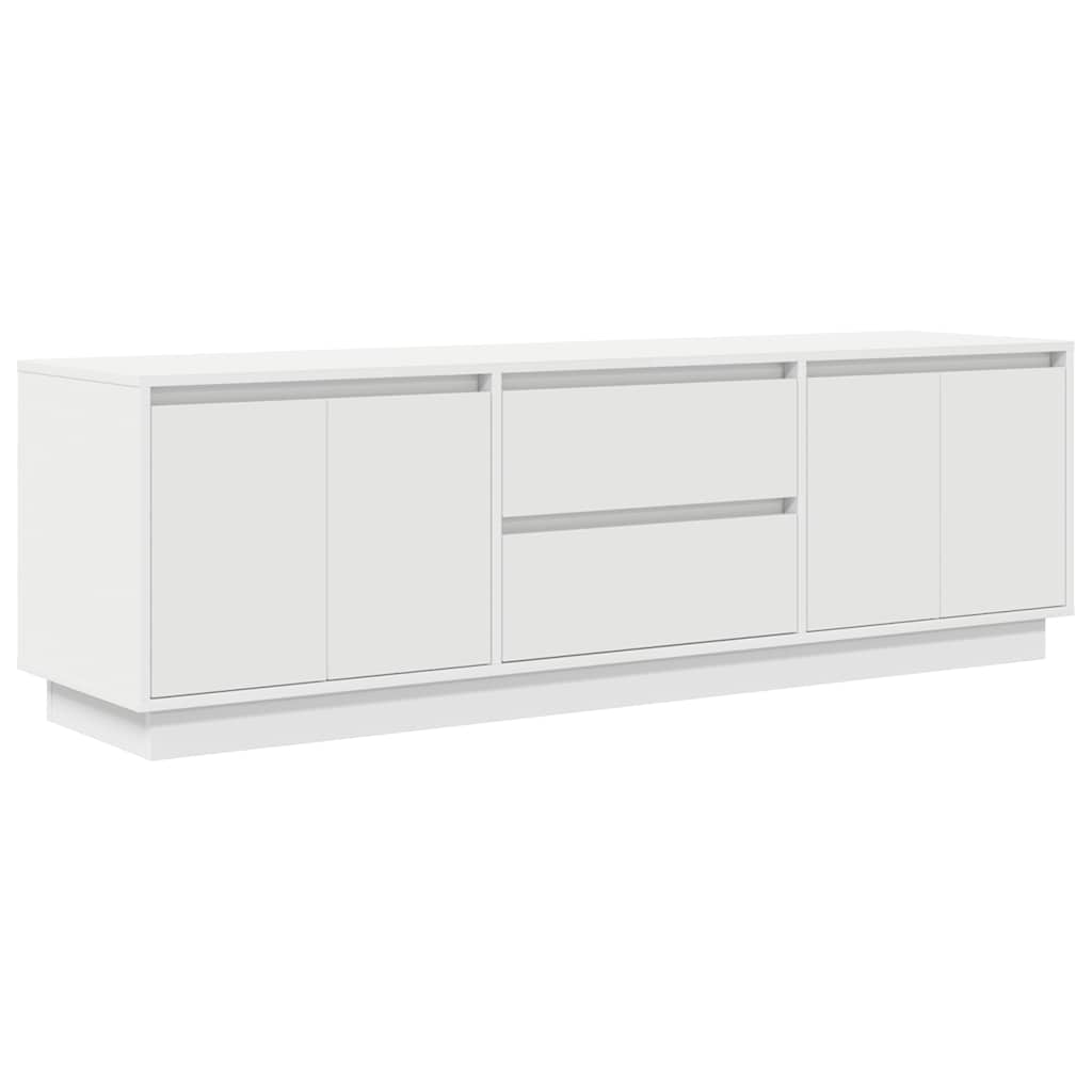 Tv-meubel met LED-verlichting 160,5x41x50 cm wit