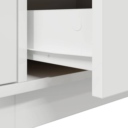 Tv-meubel met LED-verlichting 160,5x41x50 cm wit