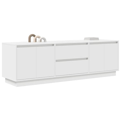 Tv-meubel met LED-verlichting 160,5x41x50 cm wit