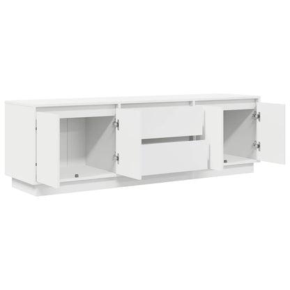 Tv-meubel met LED-verlichting 160,5x41x50 cm wit