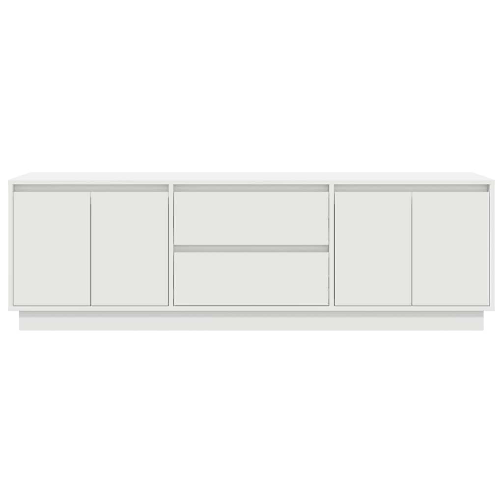 Tv-meubel met LED-verlichting 160,5x41x50 cm wit