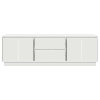 Tv-meubel met LED-verlichting 160,5x41x50 cm wit
