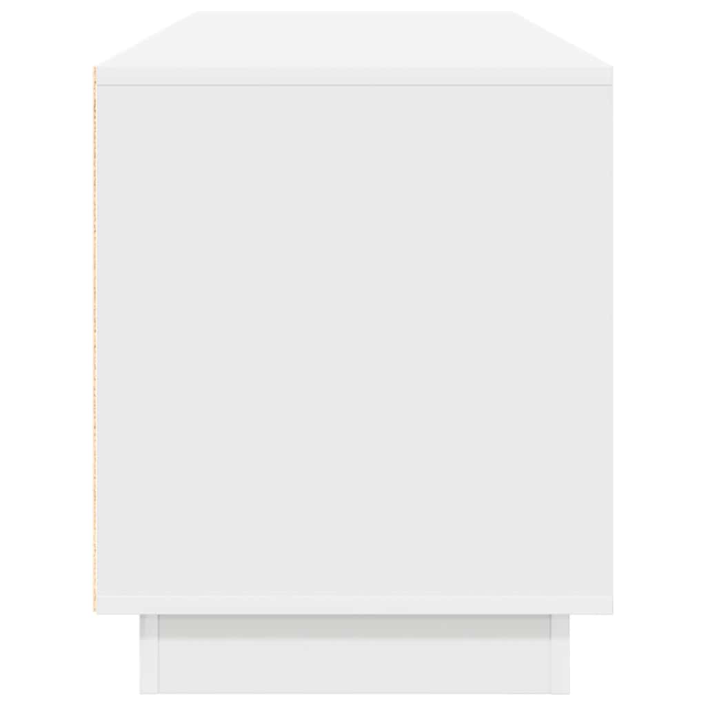 Tv-meubel met LED-verlichting 160,5x41x50 cm wit