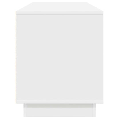 Tv-meubel met LED-verlichting 160,5x41x50 cm wit