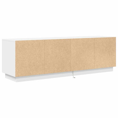 Tv-meubel met LED-verlichting 160,5x41x50 cm wit