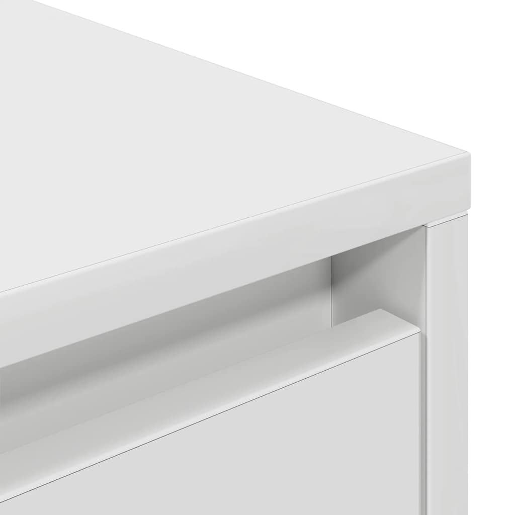 Tv-meubel met LED-verlichting 160,5x41x50 cm wit
