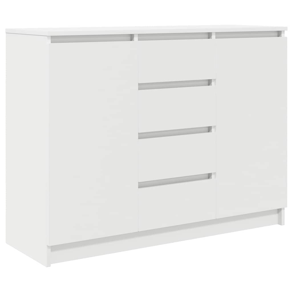 Dressoir met lades 100,5x35x76 cm spaanplaat wit