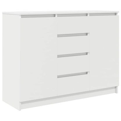 Dressoir met lades 100,5x35x76 cm spaanplaat wit