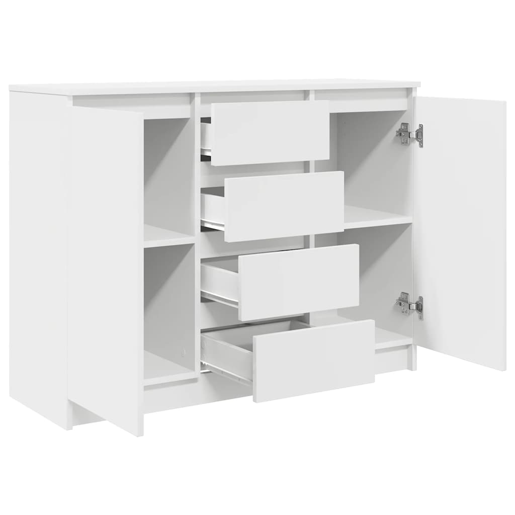 Dressoir met lades 100,5x35x76 cm spaanplaat wit