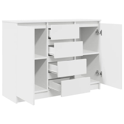 Dressoir met lades 100,5x35x76 cm spaanplaat wit
