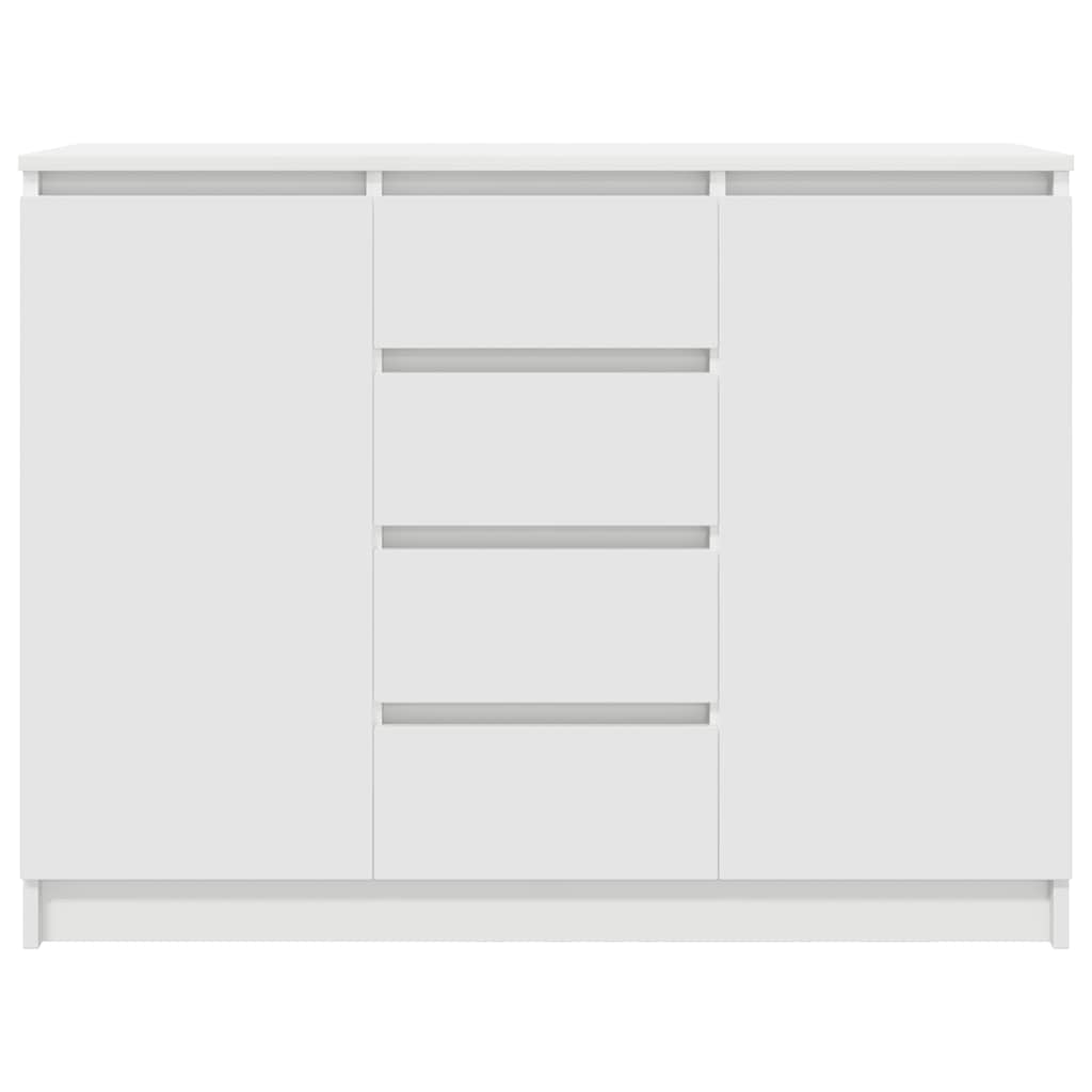 Dressoir met lades 100,5x35x76 cm spaanplaat wit