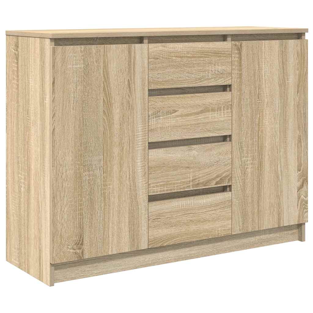 Dressoir met lades 100,5x35x76cm spaanplaat sonoma eikenkleurig