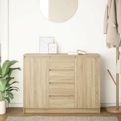Dressoir met lades 100,5x35x76cm spaanplaat sonoma eikenkleurig