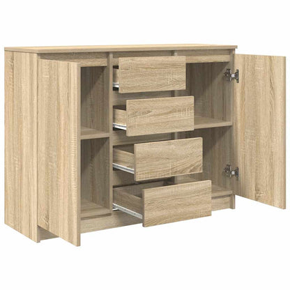 Dressoir met lades 100,5x35x76cm spaanplaat sonoma eikenkleurig