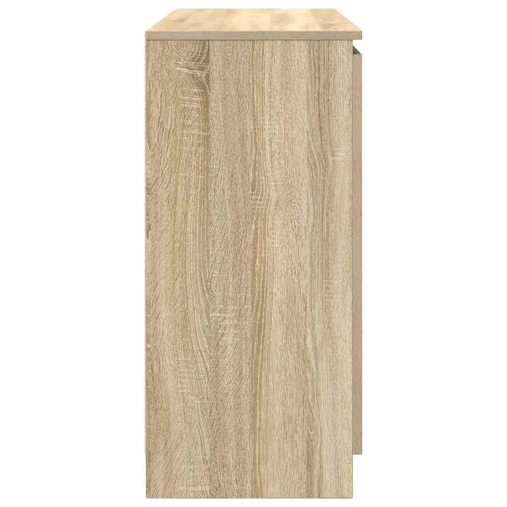 Dressoir met lades 100,5x35x76cm spaanplaat sonoma eikenkleurig