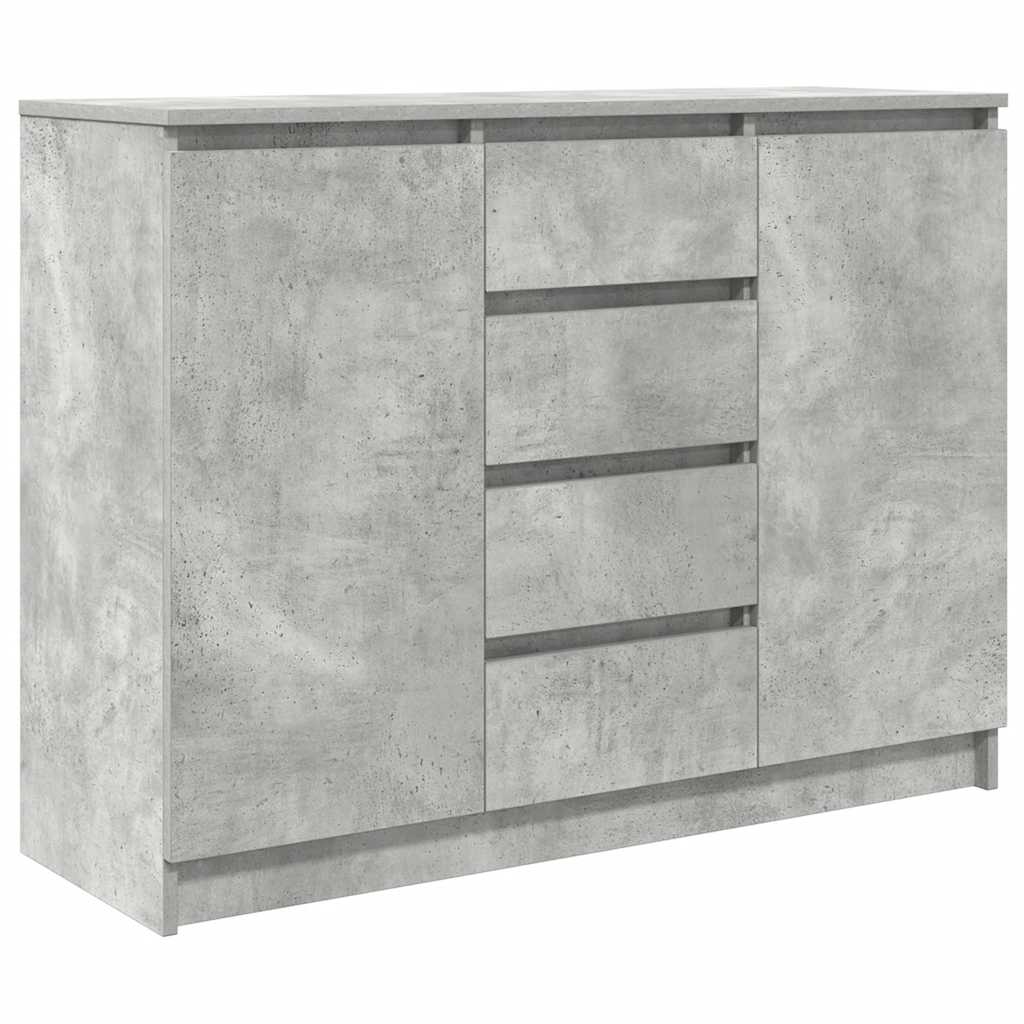 Dressoir met lades 100,5x35x76 cm spaanplaat betongrijs
