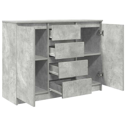 Dressoir met lades 100,5x35x76 cm spaanplaat betongrijs