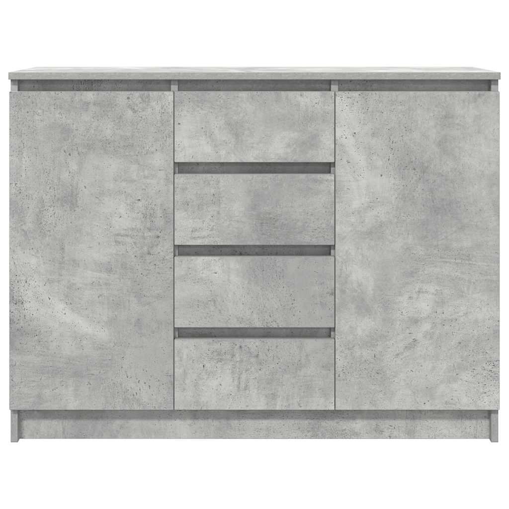 Dressoir met lades 100,5x35x76 cm spaanplaat betongrijs