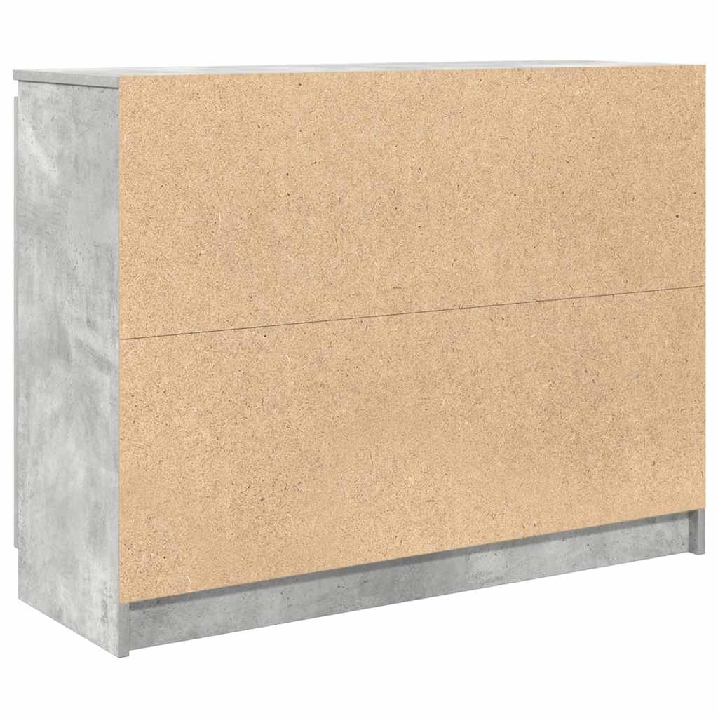 Dressoir met lades 100,5x35x76 cm spaanplaat betongrijs