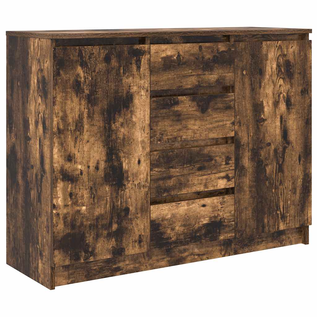 Dressoir met lades 100,5x35x76 cm spaanplaat gerookt eiken