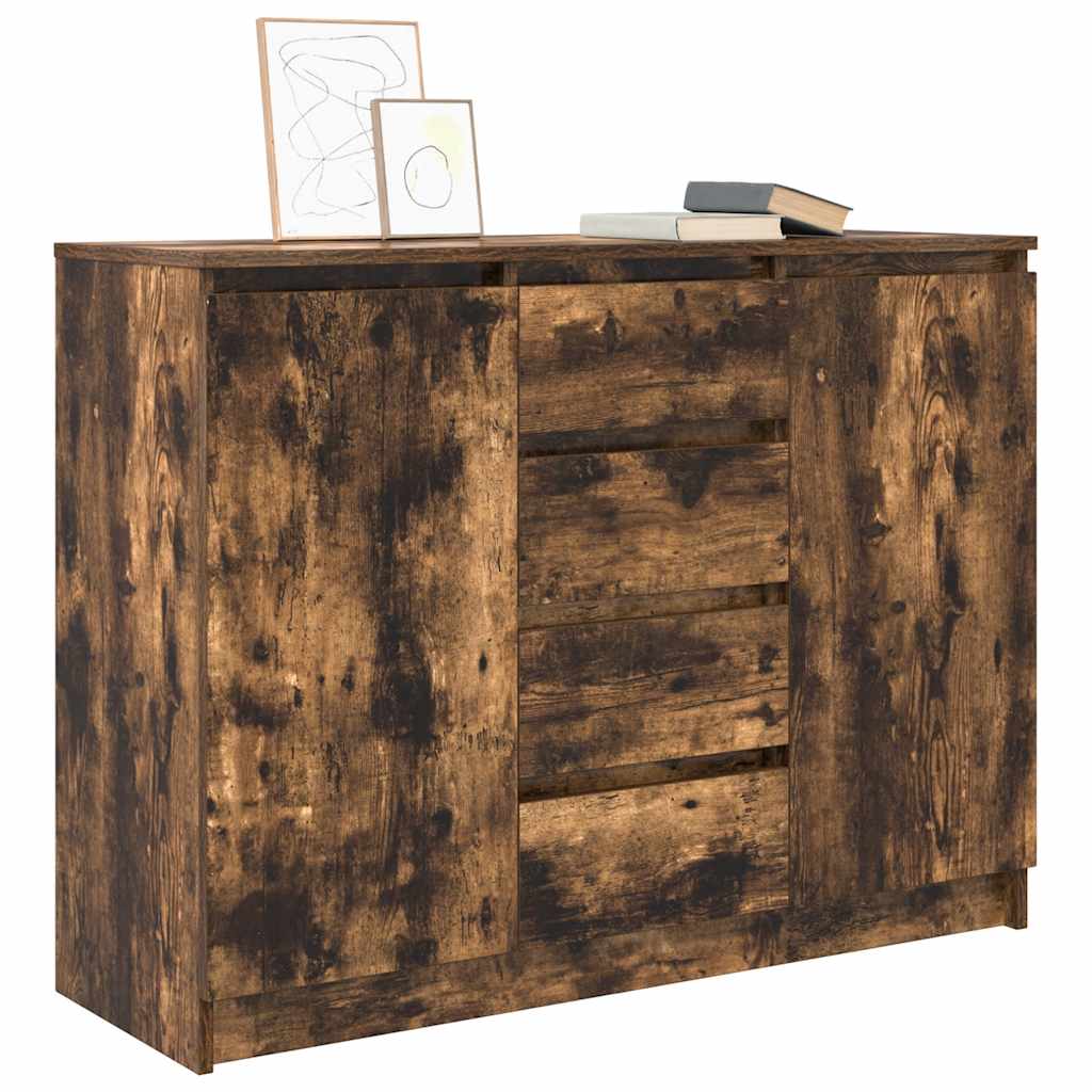 Dressoir met lades 100,5x35x76 cm spaanplaat gerookt eiken