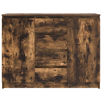 Dressoir met lades 100,5x35x76 cm spaanplaat gerookt eiken