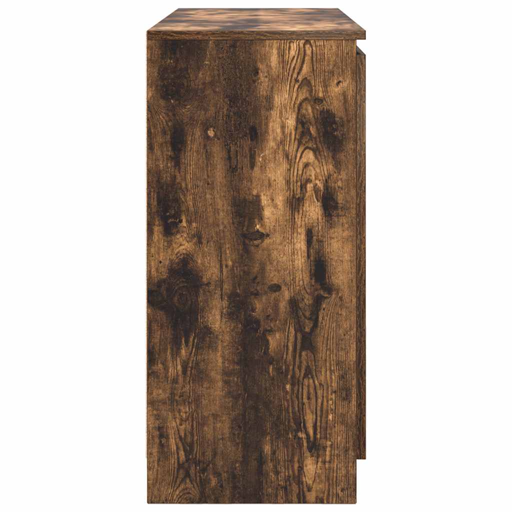 Dressoir met lades 100,5x35x76 cm spaanplaat gerookt eiken