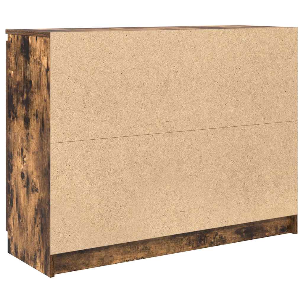 Dressoir met lades 100,5x35x76 cm spaanplaat gerookt eiken
