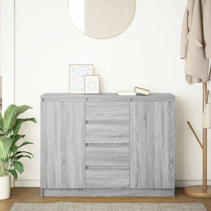 Dressoir met lades 100,5x35x76 cm spaanplaat grijs Sonoma